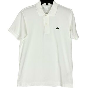 Lacoste White Polo Mens S Cotton Preppy Casual Workwear Office Golf Tennis Work
